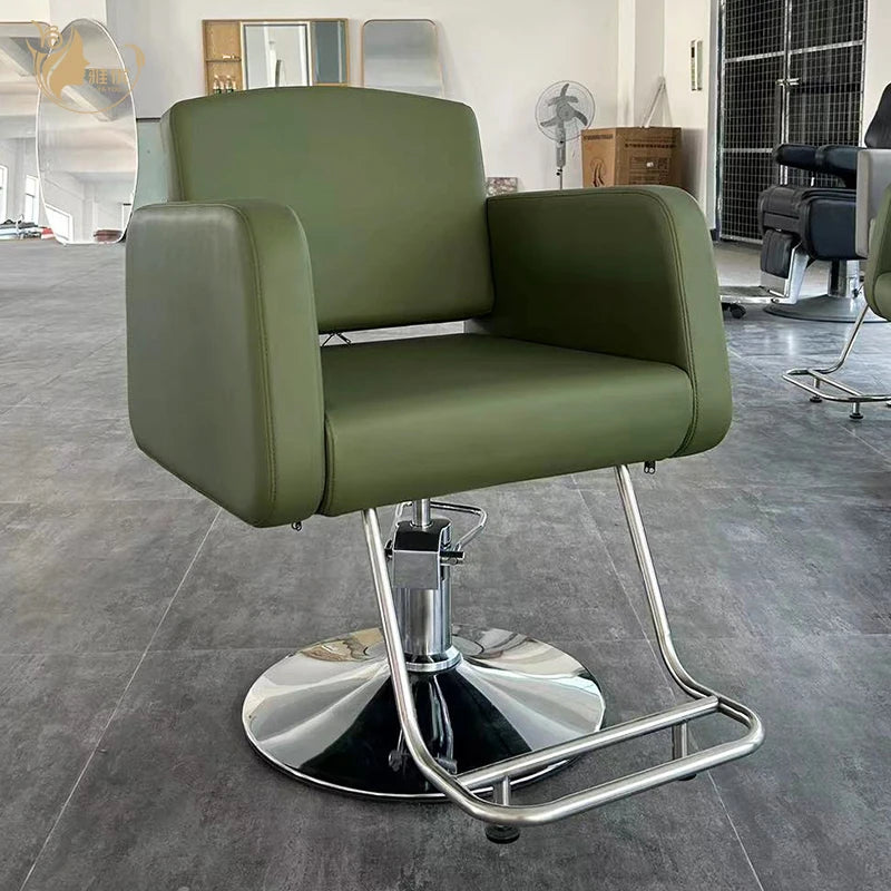 Green Barber Chair Hairdressing Salon Furniture Beauty Sofa Chair Wholesale