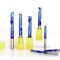 New Model 4mm/6mm Shank Nano Coated 1F Spiral End Mill up Down Cut Cnc Router Bit Carbide Milling Cutter