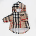 GMTPET Eco-Friendly Luxury Classic Simple Polyester Plaid Windbreaker Dog Clothes Dog Outfits OEM Wholesale