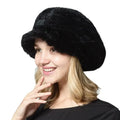 MWFur Winter Fashion Women Hats Winter Female Fur Caps Street Fashion Headwear Mink Fur Knitted Hat Casual Female Cap
