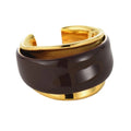 Fashion Personalized Double-Layer Brass Gold-Plated Enamel Drip Glaze Open Rings for Women Jewelry Factory Wholesale