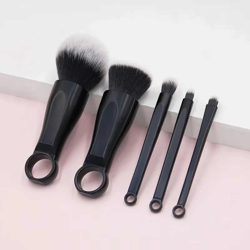 Customizable Custom Logo Professional Makeup Brush Set Aluminum Ferrule Soft Goat Synthetic Fiber Hair Small Face Blush Brushes