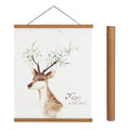 Magnetic Poster Hanger Frame Solid Wood Wooden Magnet Canvas Artwork Print Dowel Frames Hanging Kit Packing Without Tube