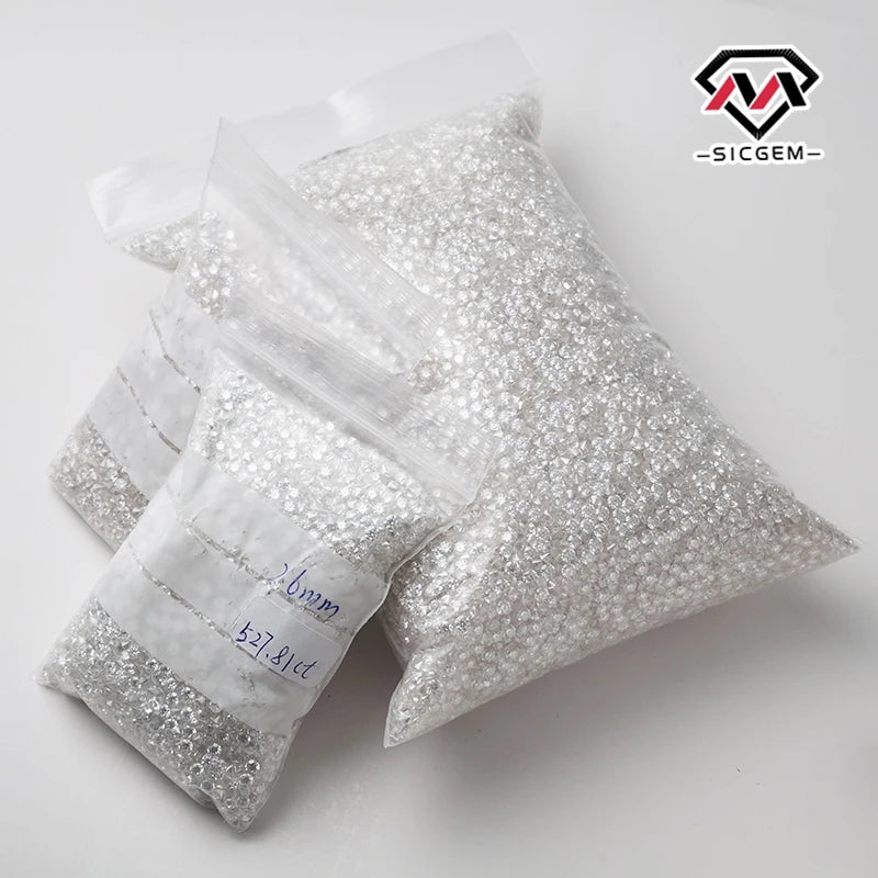 Wuzhou Gem Factory Loose Melee Moissanite D Color VVS1 Clarity 0.7mm-2.9mm Sizes for Jewelry Accent Stones MegaBDM