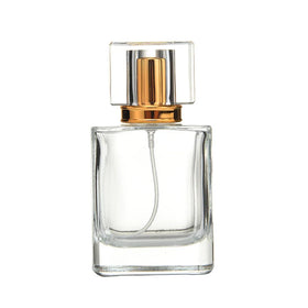 Wholesale 30ml 50 ml 100ml Empty Luxury Flat Square Spray Fragrance Parfum Bottle Black Refillable Perfume Glass Bottle
