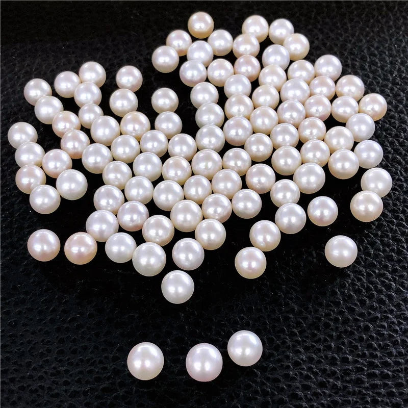 Factory Price 3A 3-12mm Natural Loose Pearls Perforated Freshwater Pearls Loose Beads for Jewelry Making DIY Stud Earrings