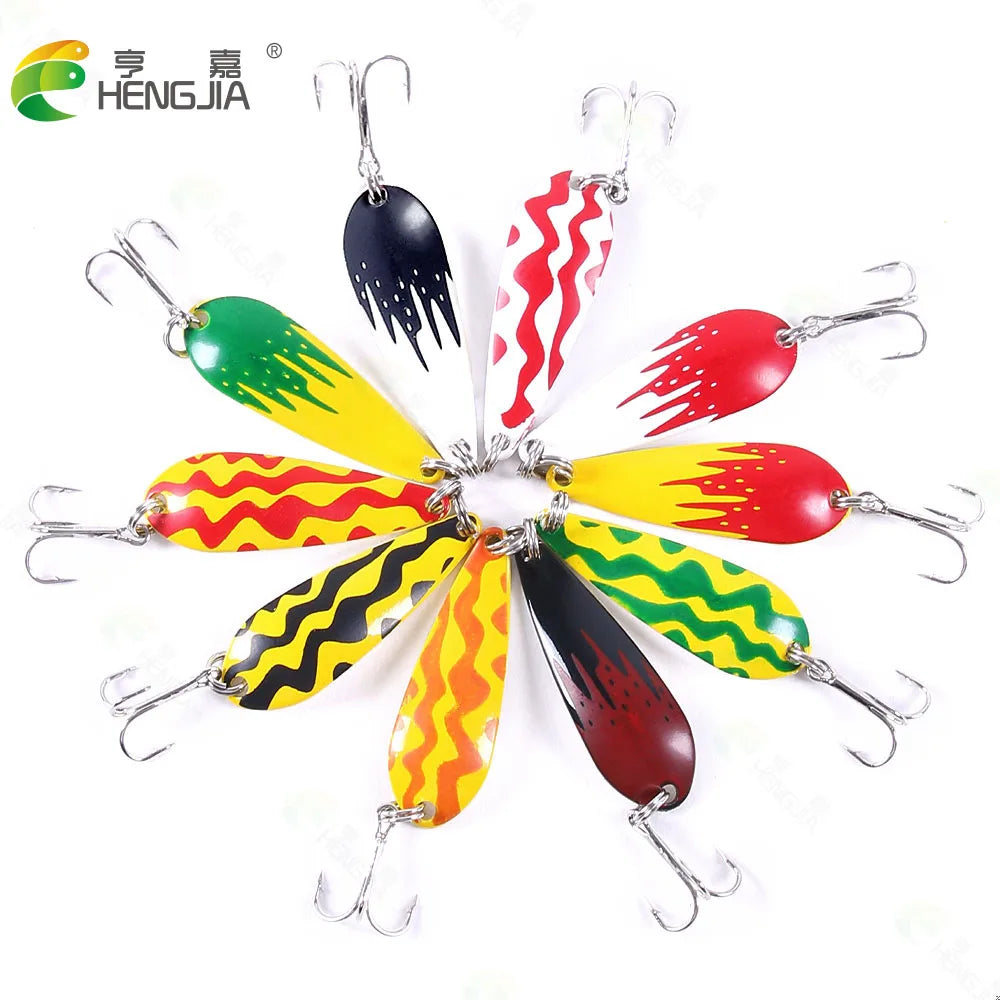 Fishing Lure Spoon Bait Sequin Bass Spinner Bait 4.3CM 6G Fishing Kit Metal