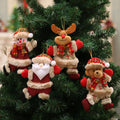 Hanging Christmas Tree Decoration Plush Doll Snowman Reindeer Bear Santa Claus for New Year Gift Ornament