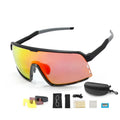 MTB Sunglasses UV400 Polarized Cycling Glasses Set with Interchangeable Lenses for Mountain Bike Outdoor Sports