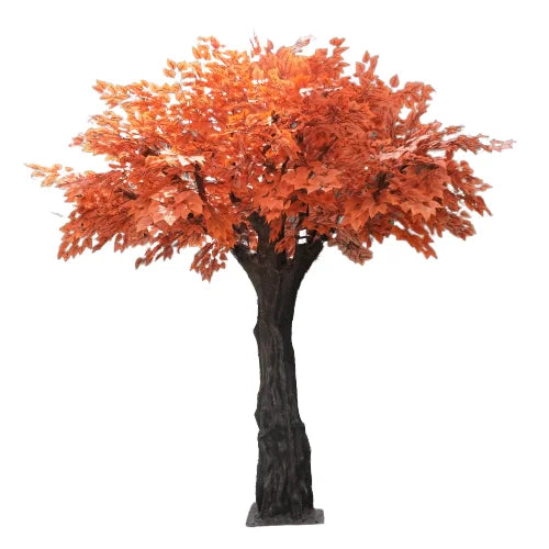 Small Decorative Artificial Populus Euphratica Tree Plastic and Wood Garden Landscape Decorative Plant