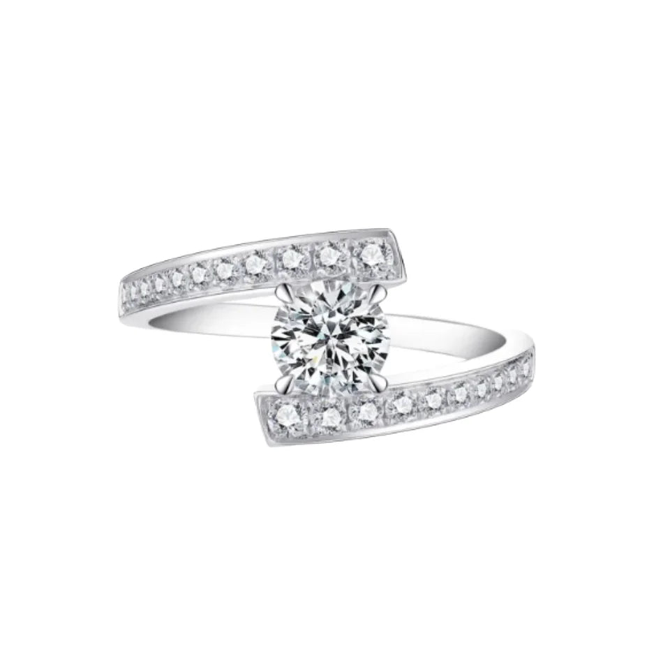 Custom Diamond Jewelry 1CT IGI Round Cut Lab Grown Diamond Rings 10K Solid Gold Lab Diamond Engagement Ring