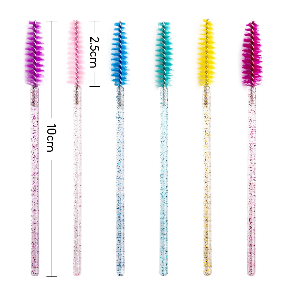 50Pcs Disposable Eyelash Brushes Eyelashes Extension Tools Eyebrow Brush Mascara Wands Applicator Spolers Eye Lashes Cosmetic