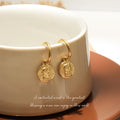 VIANRLA Stainless Steel Fashion Jewelry Goddess Pattern Irregular Round Shape Hoop Earrings New Arrival Jewelry Drop Shipping