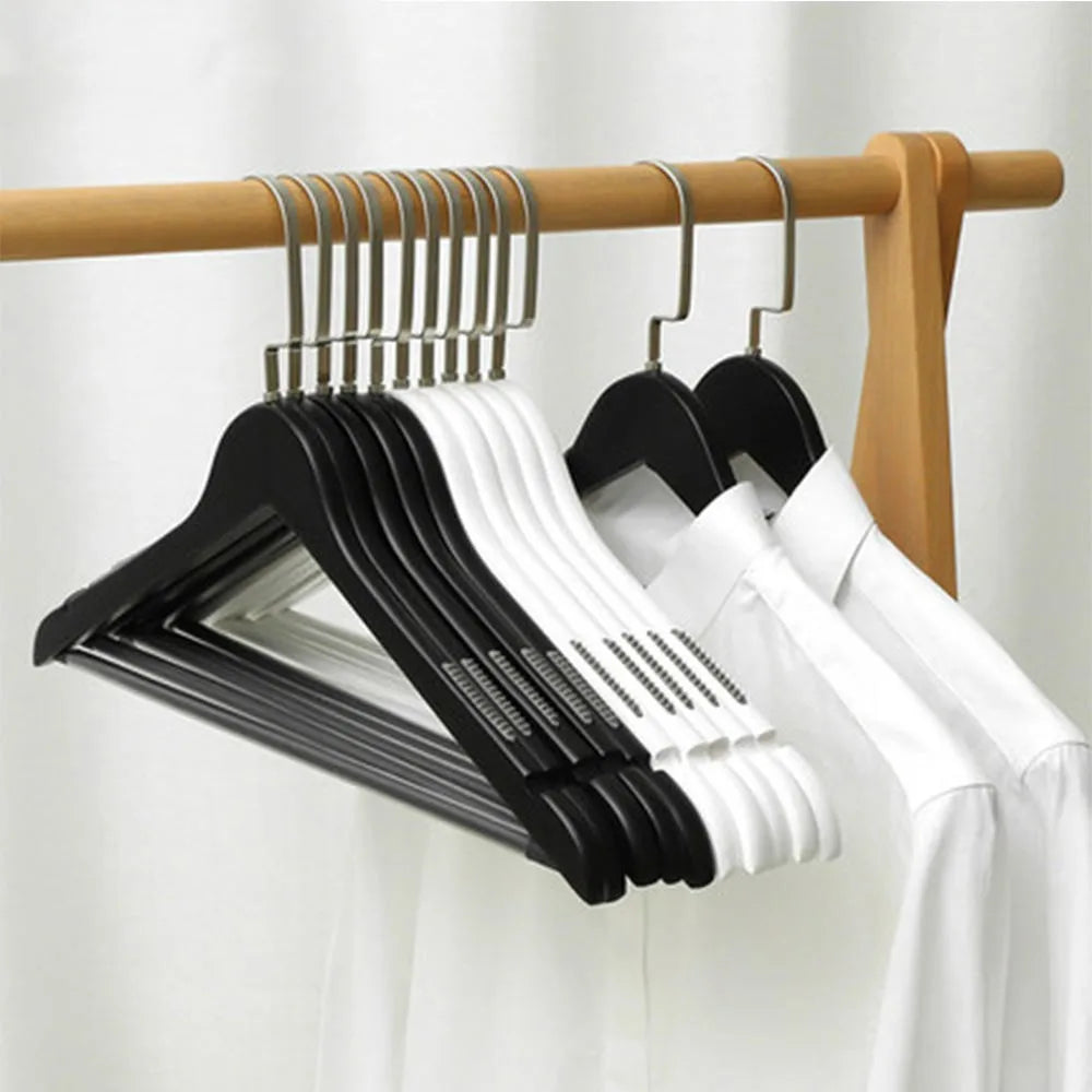 Wooden Hanger for Clothes Women Dresses Racks Non-slip Customized Black Hangers White Hangers