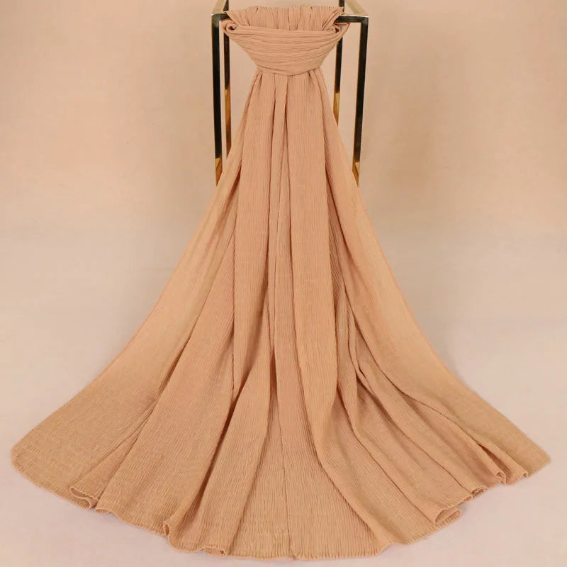 GLS071 Wholesale Fashion New Pearl Chiffon Scarf Cheap Women Ethnic Muslim Hijabs Chiffon Shawl Scarves