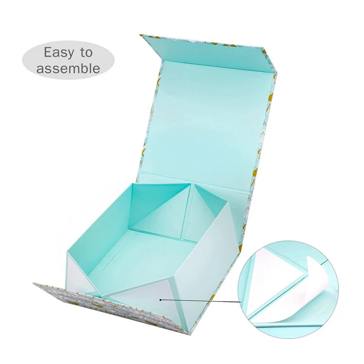 New Custom Design Logo Paper Magnetic Folding Box Packaging Luxury Rigid Cardboard Foldable Gift Box With Magnetic Lid