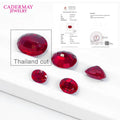 Top Quality Gemstone Thailand Cut Oval Shape Lab Grown Ruby Pigeon Blood Red Ruby Synthetic Corundum Loose With Inclusions