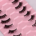 3d Silk Half Mink Lashes Hand Made Faux Mink 3d Eyelashes With Package Box 16 Mm Wispy Thin Band  Manga Volume Lash Trays