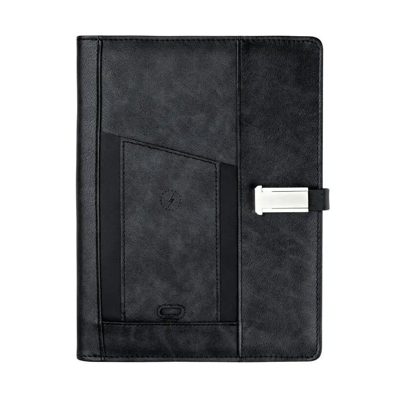 New Arrival Gadgets Custom Party Gift Set 8000mAh Wireless Notebook Power Bank 16GB U Disk Teachers Promotional Notebook