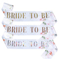 Flower Print Elegant Bride to Be Satin Sash Print Personalised Flower Print Sash