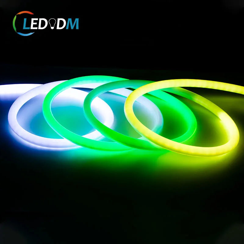 Magic Led Neon Light 2835 120leds/m Rgb Dream Color Addressable Round Shade 360 Degree Beam Angle Programmable Led Neon Light