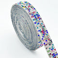 Fast Delivery 4 Row Adhesive Trim Crystal Rhinestone 5 Yards Self-Adhesive Ribbon Strips for DIY Accessories