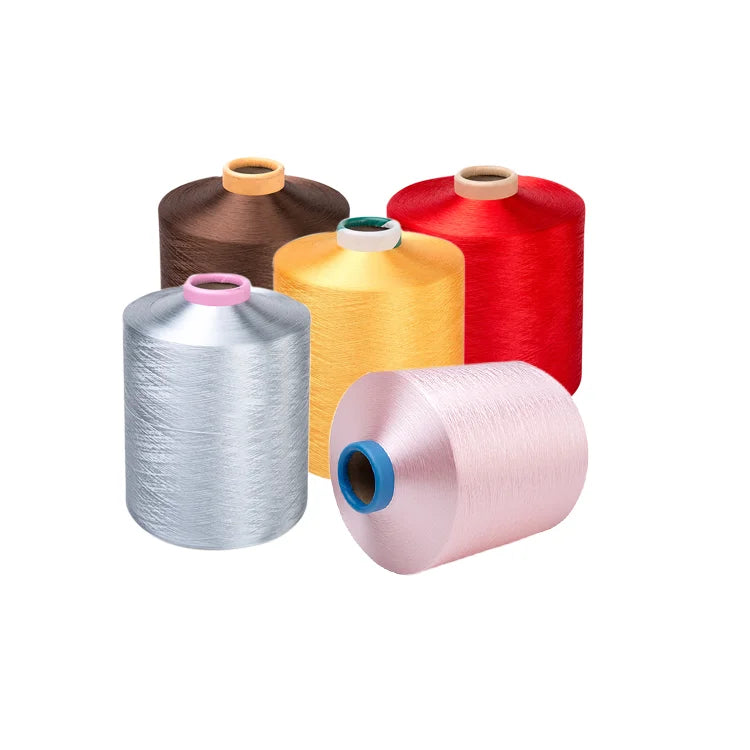 DTY 150D 48F 100% Polyester Yarn Dope Dyed Semi Dull Knitting Yarn NIM China Manufacture Wholesale Embroidery HuiLong