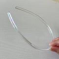 8mm Clear Teethed PC Plastic Headbands for Kids Plain No slip Hair Hoops for Handmade Children Hair Accessories
