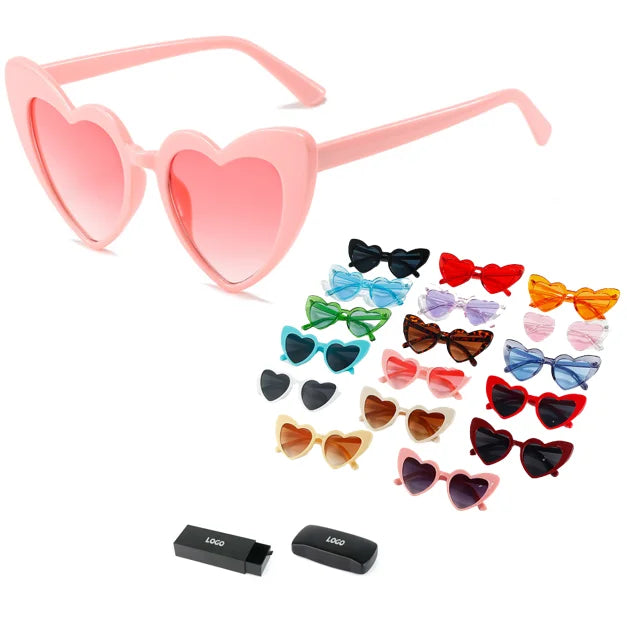 2025 Women Lentes De Sol Cat Eye Sun Glasses Female Retro Love Heart Shaped Glasses Ladies UV400 Protection Heart Sunglasses