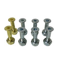Gold Silver Color 7/8-Inch 1-Inch Allen Head Steel Skateboard Hardware 8-Piece Set with Bolts Nuts Screws for Cruiser Longboard