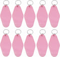 Blank Hotel Bulk Vintage Motel Keychain Vinyl HTV Printing Keychains DIY Keychain Tags pink