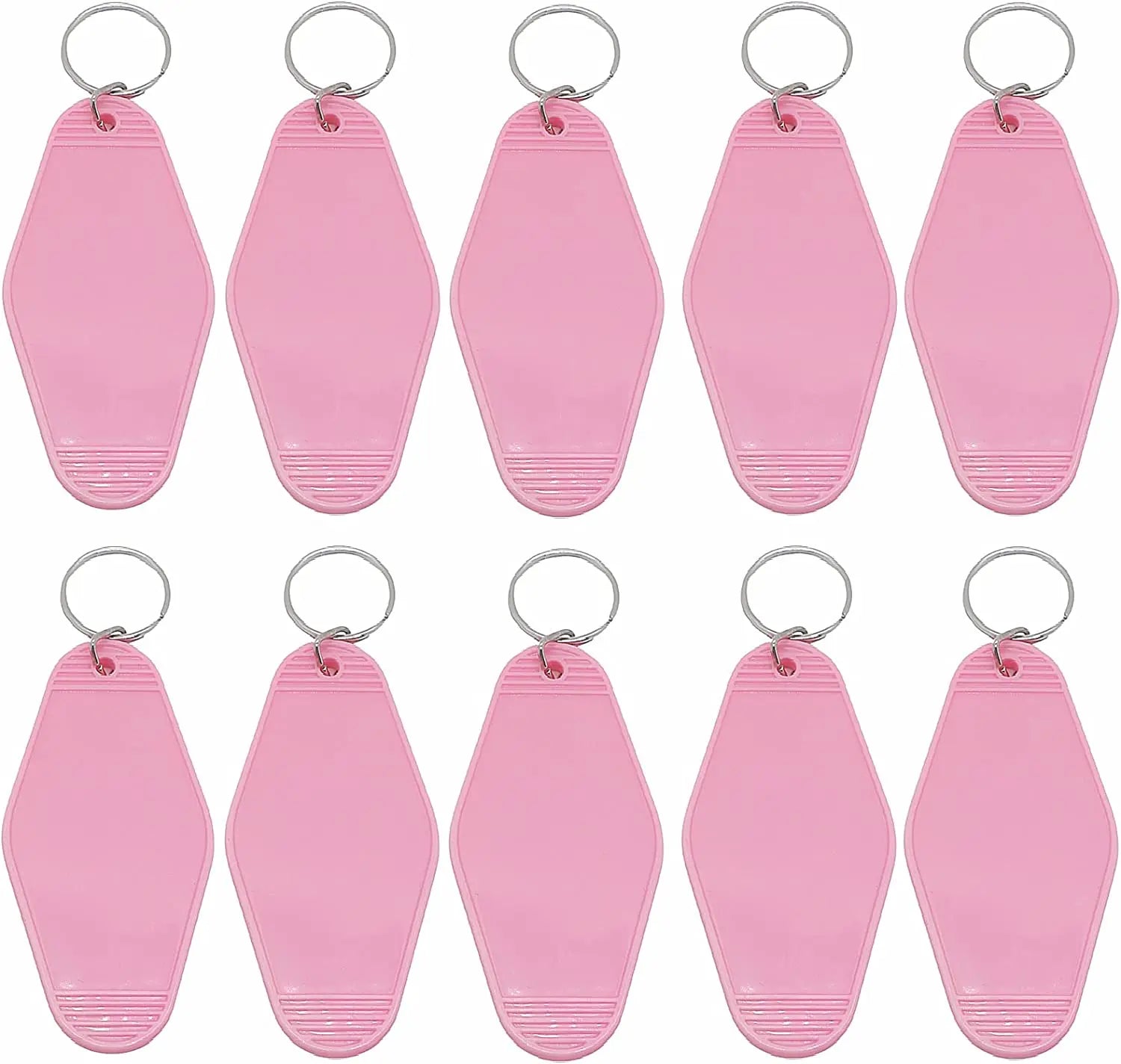 Blank Hotel Bulk Vintage Motel Keychain Vinyl HTV Printing Keychains DIY Keychain Tags pink