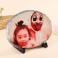 SH-06 150*200*9mm Small Oval Photo Frame Rock Sublimation Blanks with Custom Logo Antique Style Glossy Surface