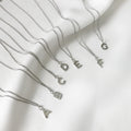 Popular A-Z Letter Necklace Wholesale 925 Sterling Silver Glossy 26 Alphabet Pendant Necklace for Women