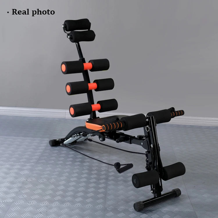ZHOYA 6 Pack Fitness Care Home Workouts All-In-One Multifunctional Adjustable Abdomen Equipment Foldable ABS Machine 120Kgs