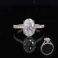 Starsgem Jewelry Oval Cut With DEF Vvs 7*10mm Gemstone Moissanite 14K Solid Gold Wedding Ring