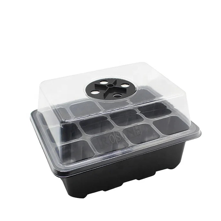5pcs/set Greenhouse Seedling Starter Tray Plastic Nursery Pot with Light Plant Seedling Tray With Lids
