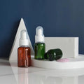 25ml 35ml 50ml Brown Green PET Plastic Dropper Bottle Skin Care Serum/Face Cream/Facial Cleanser/Face Mask Custom Logo 100pcs