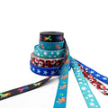 Weaver Fashion Custom for & Dog Collar 25mm Solid Color Herringbone Printed Tubular Polyester Webbing for Pet Leash and Collar