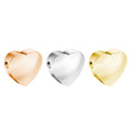 Factory Wholesale Gold Plating Stainless Steel Big Hole Heart Pendant for Jewelry Making