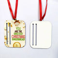 Double Sides Gift Card Sublimation Blank MDF Money Card Ornaments With Plastic Pouch