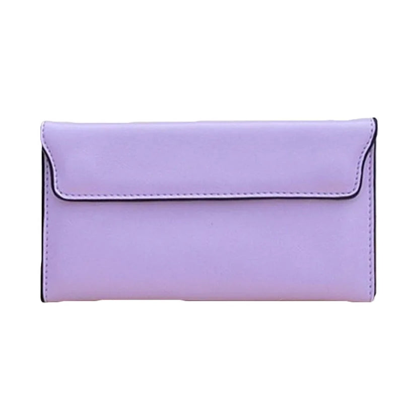 2025 New Long Women's PU Waterproof Candy Pattern Hasp Closure Simple Business Thin Wallet Trendy
