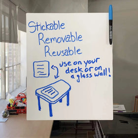 Hot Sale Dry Erase Paper Reusable Sticky Notes Waterproof Self Adhesive Whiteboard Wall Sticker Eco-Friendly Paper