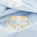 Solid Gold Rings for Women Wholesale 10K 14K 18K with VVS Moissanite and Oval Cut