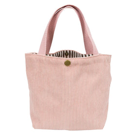 Women's Eco-Friendly Canvas Corduroy Boat Shape Tote Bag Lunch Custom Printed Logo Silk Screen Cotton Handle Button Promotional