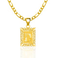 Wholesale Men Women Alphabet Necklace Fashion Figaro Chain Letter A-Z Initial Carved Pendant Necklace 14K Gold Plated Jewelry