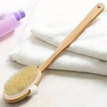 Natural Horsehair Cellulite Brush Wooden Handle Shower Back Scrub Brush Natural Horsehair Brush Handle