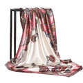 Edges China Ladies Scarves Twill 90X90 Bulk Hijab Silk Satin Scarf