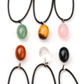 Natural Mini Crystal Drum Bead Stone 17-19mm Small Water Drop Necklace Crystal Stone Pendant