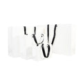 For Eco-friendly Ivory Board Luxury Shopping Tote Bag Flat Handle Ribbon Rivet Recycled Promotion Supermarket